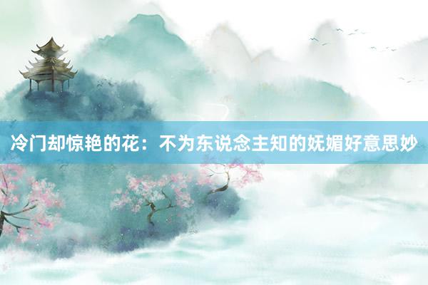冷门却惊艳的花：不为东说念主知的妩媚好意思妙